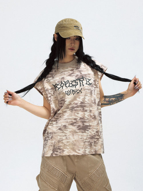 Peoplesense Camouflage Sleeveless Shirt