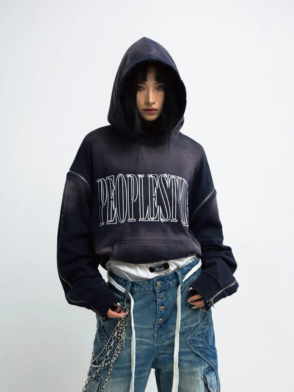 Peoplesense Detachable Embroidered Hoodie