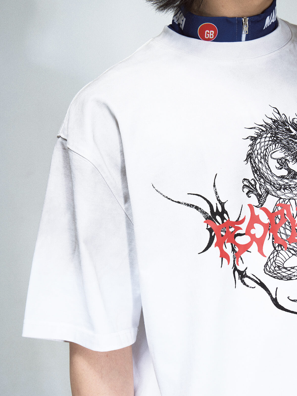 Peoplesense Dragon Print Retro T-Shirt