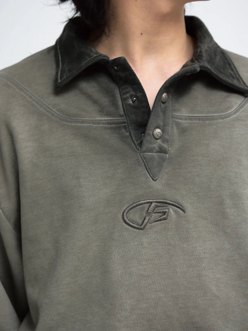 Peoplesense Dirty Dyed Distressed Washed Polo Shirt
