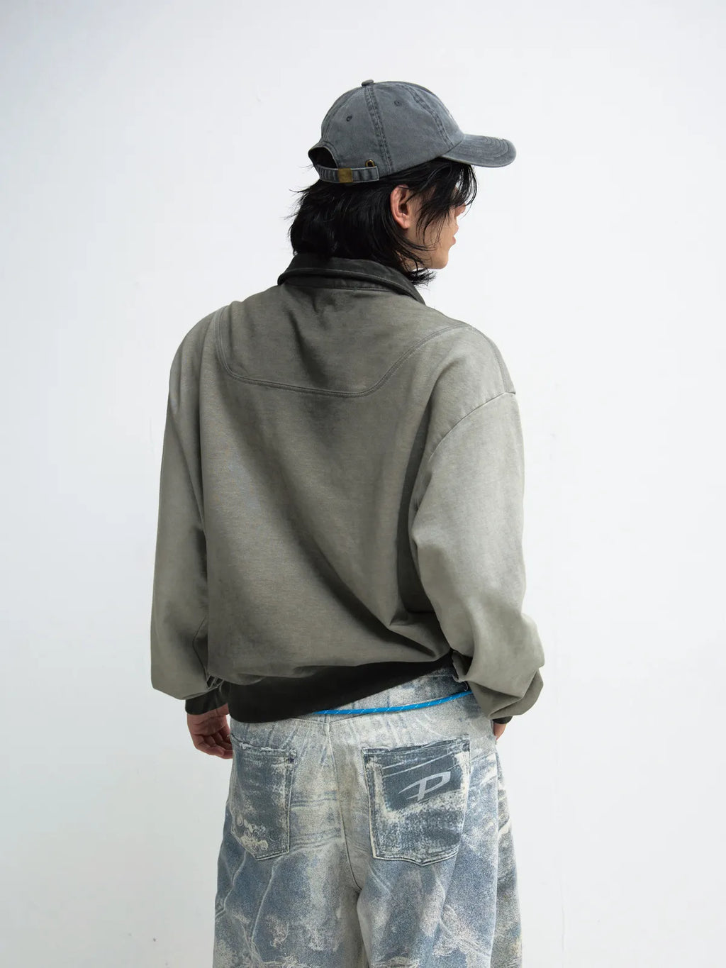 Peoplesense Dirty Dyed Distressed Washed Polo Shirt