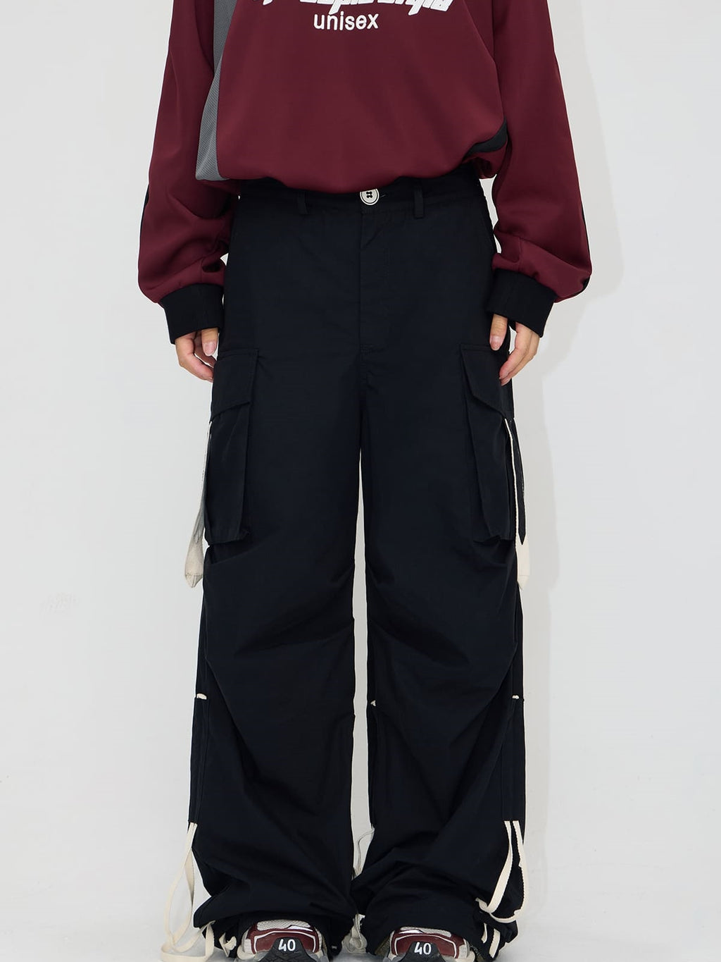 Peoplesense Drawstring Vintage Pleated Pants