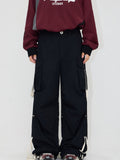 Peoplesense Drawstring Vintage Pleated Pants