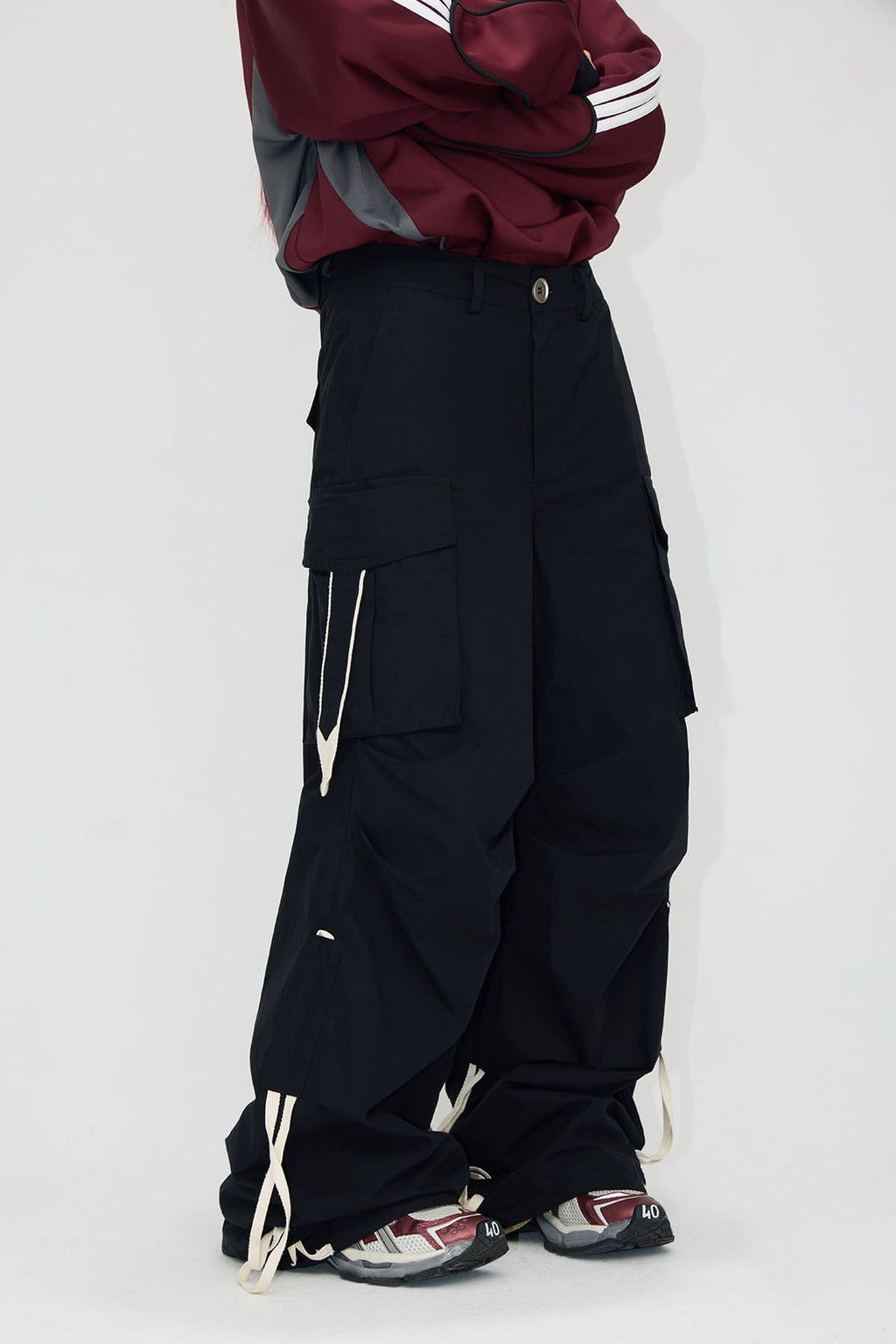 Peoplesense Drawstring Vintage Pleated Pants