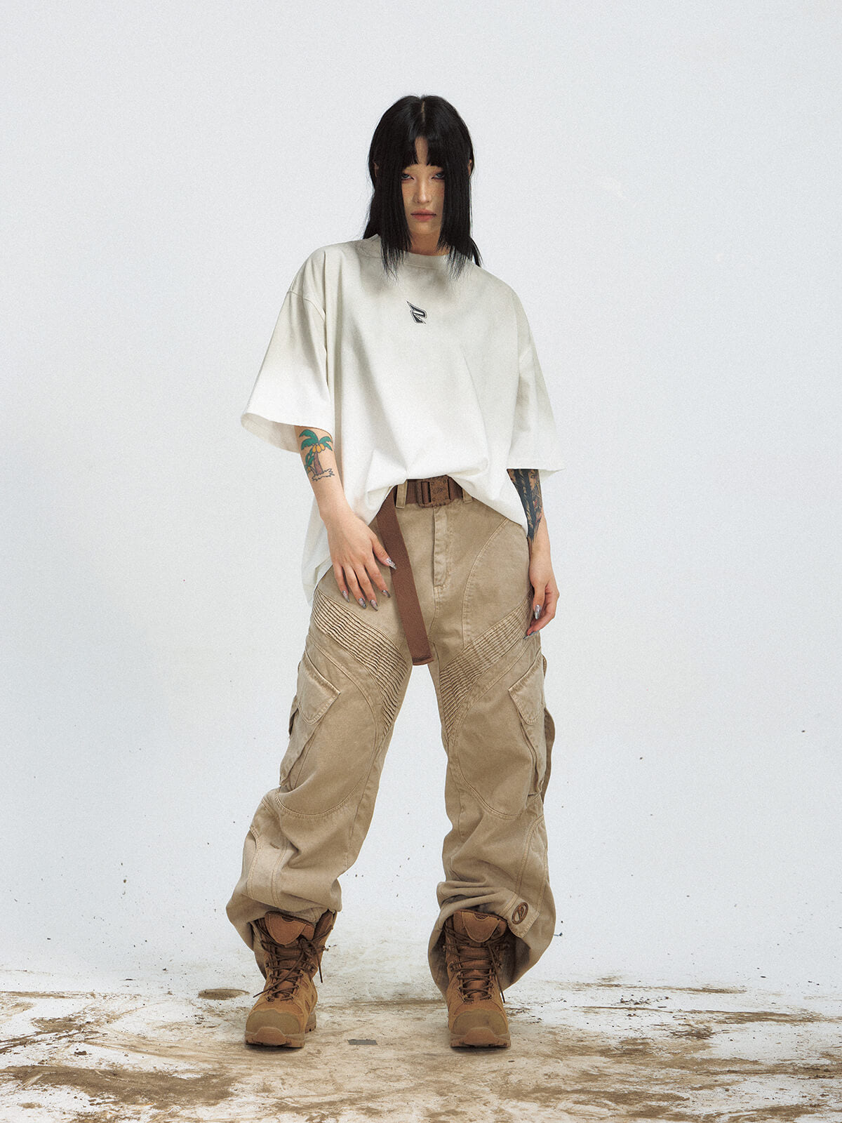 Peoplesense Gradient Print Vintage Oversized T-Shirt