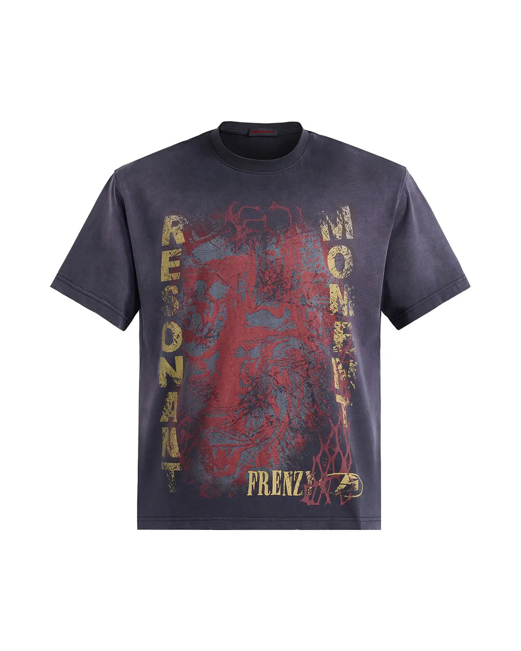 Peoplesense Red Gold Spray Whiskered Vintage Graphic Tee