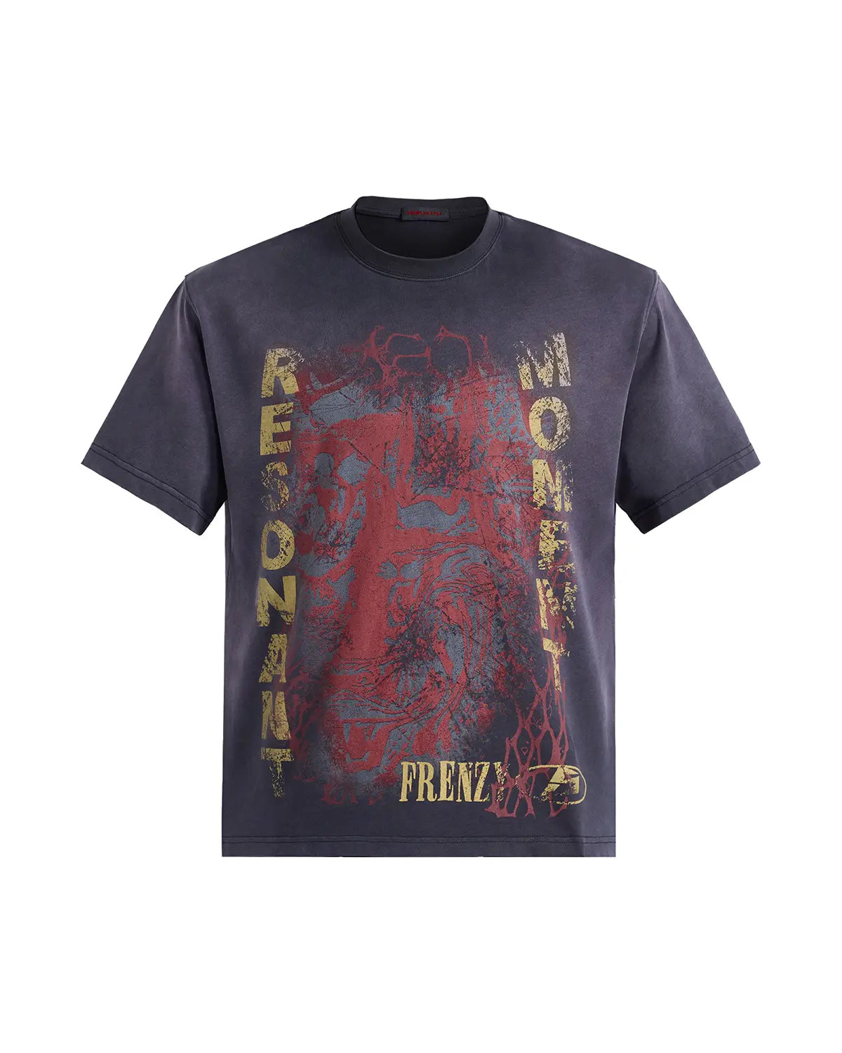 Peoplesense Red Gold Spray Whiskered Vintage Graphic Tee