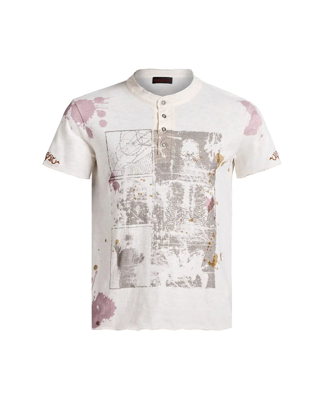 Peoplesense Slub Rust Digital Print Slim Tee