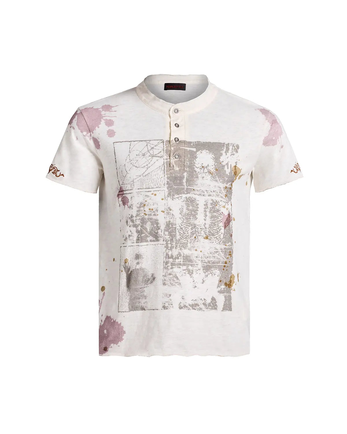 Peoplesense Slub Rust Digital Print Slim Tee