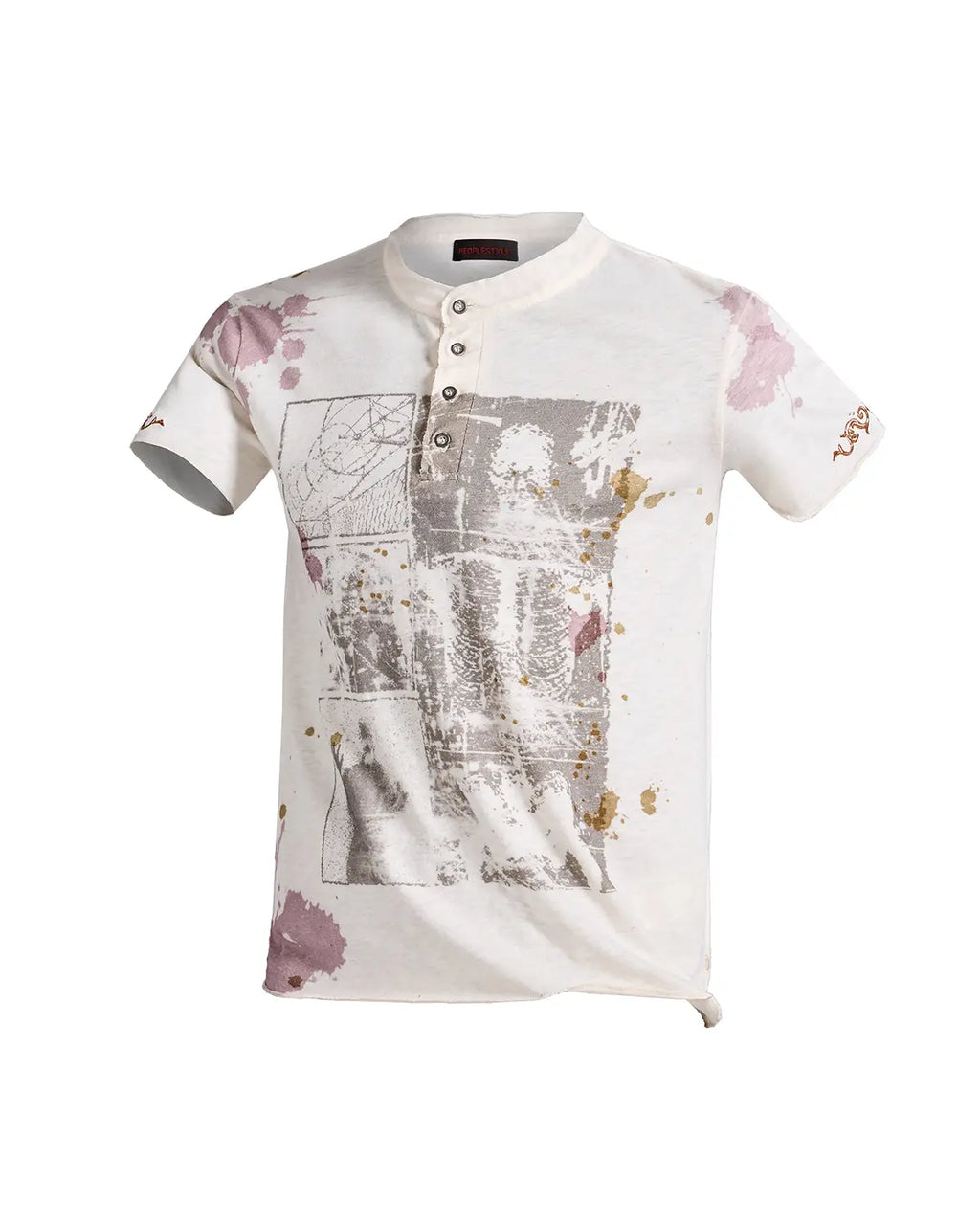 Peoplesense Slub Rust Digital Print Slim Tee