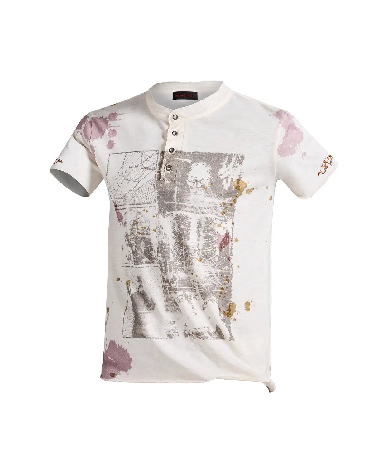 Peoplesense Slub Rust Digital Print Slim Tee