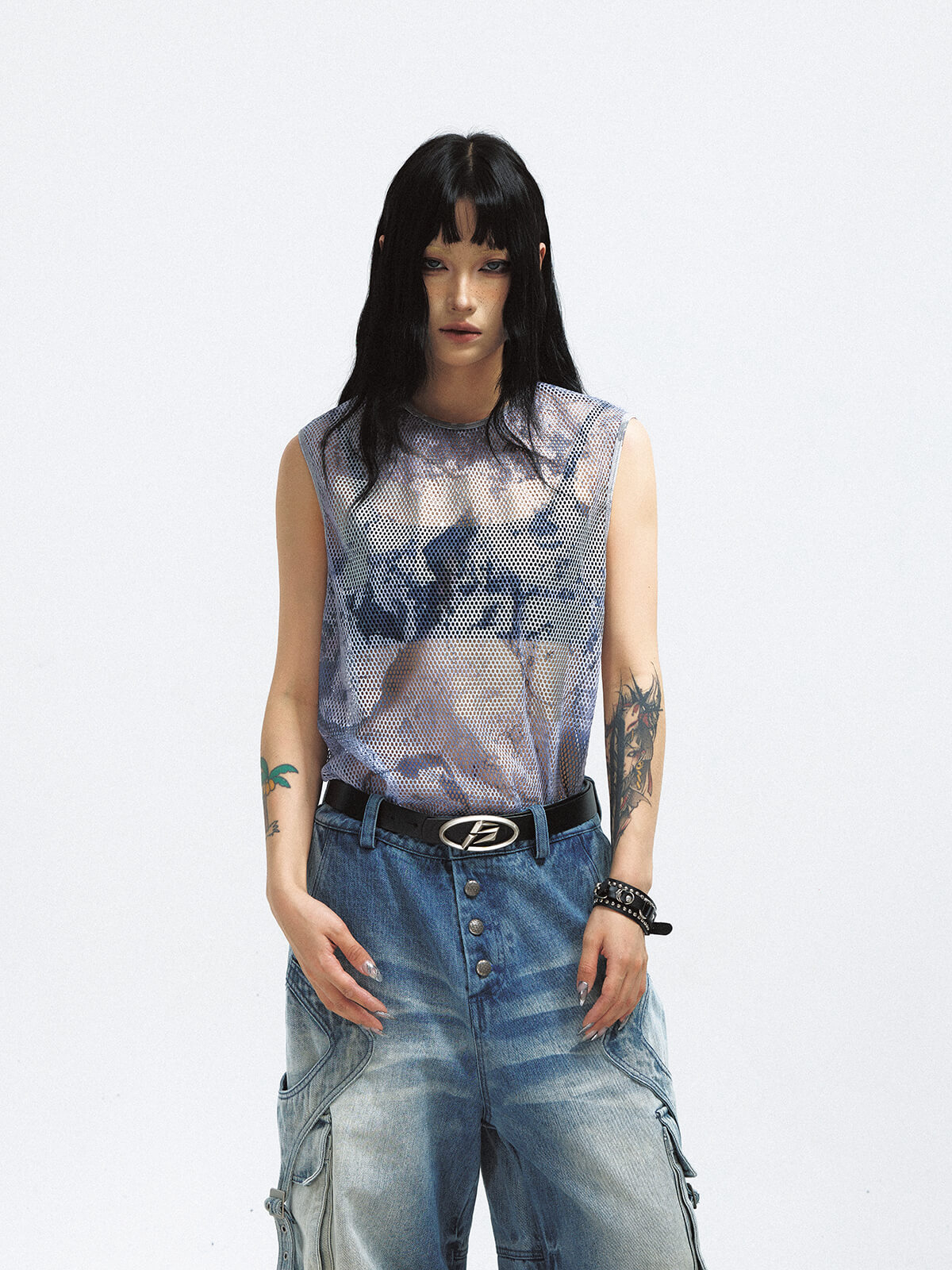 Peoplesense Mesh Cutout Tank Top