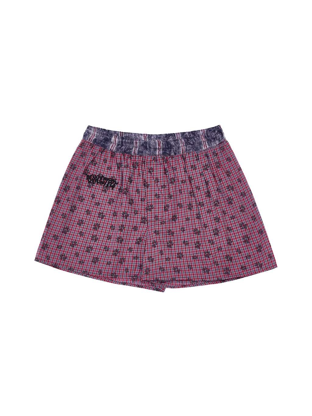 Peoplesense Color-block Plaid Shorts