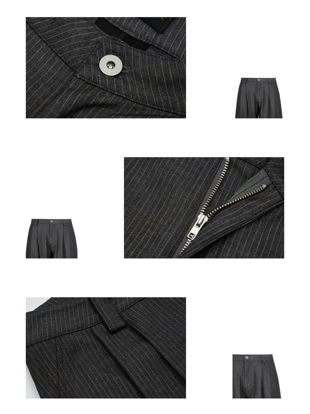 Peoplesense Pinstripe Pleated Trousers