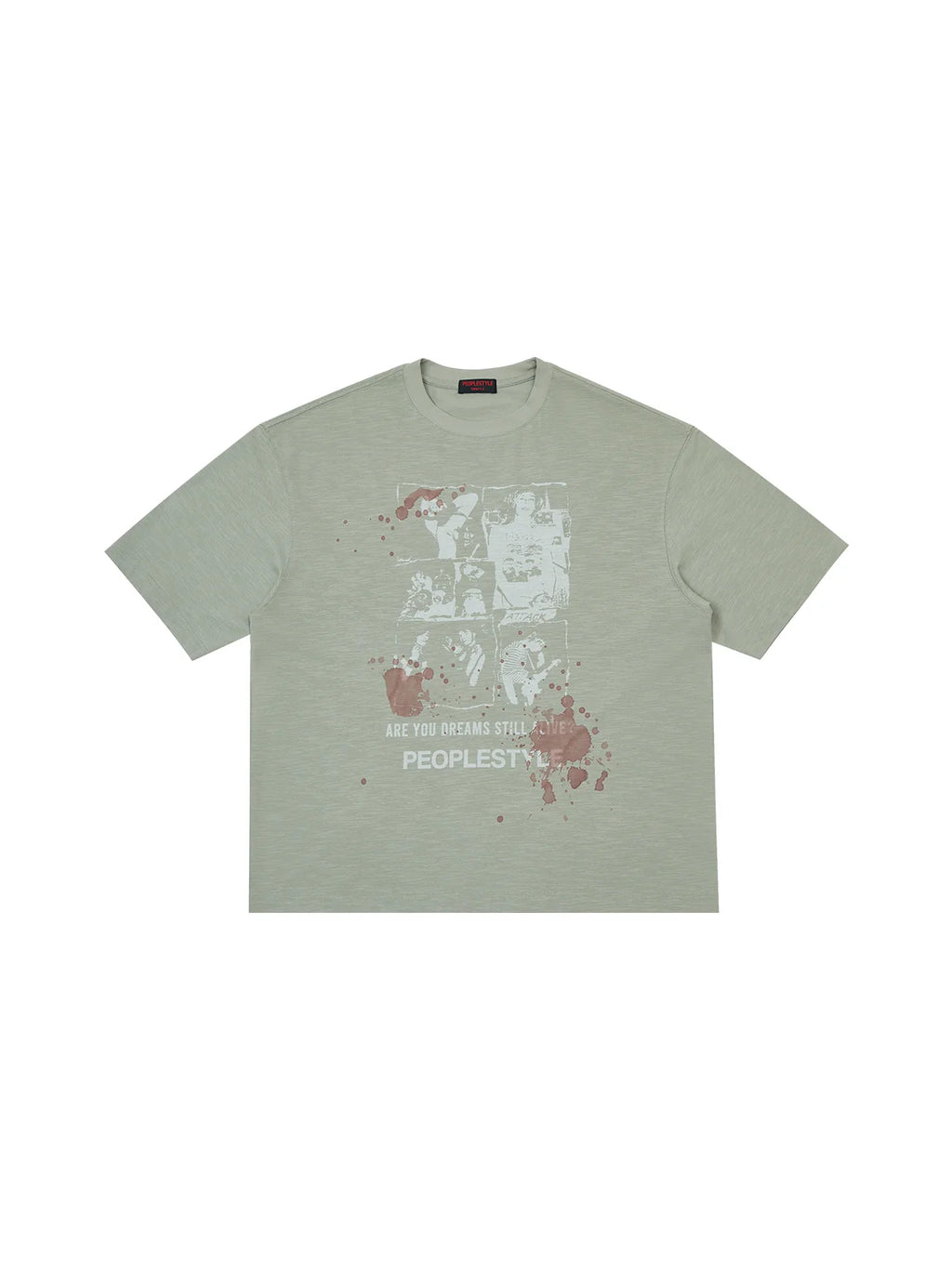 Peoplesense ‘Reality&Dream’ Vintage Green Oversized T-shirt