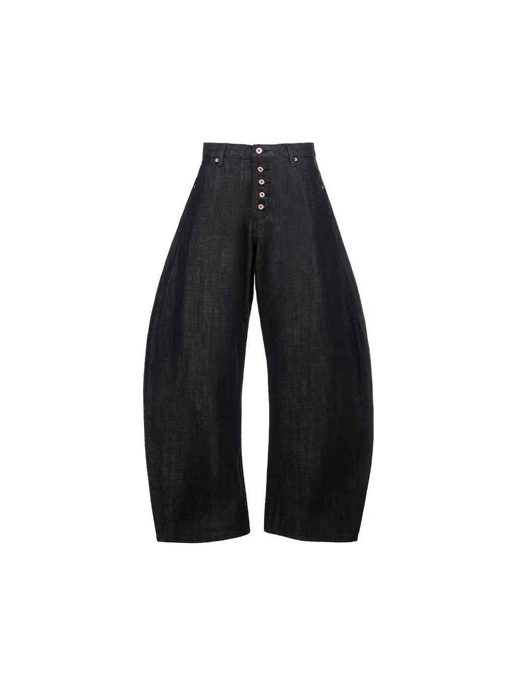 Peoplesense Black Raw Denim Jeans with Button Fly