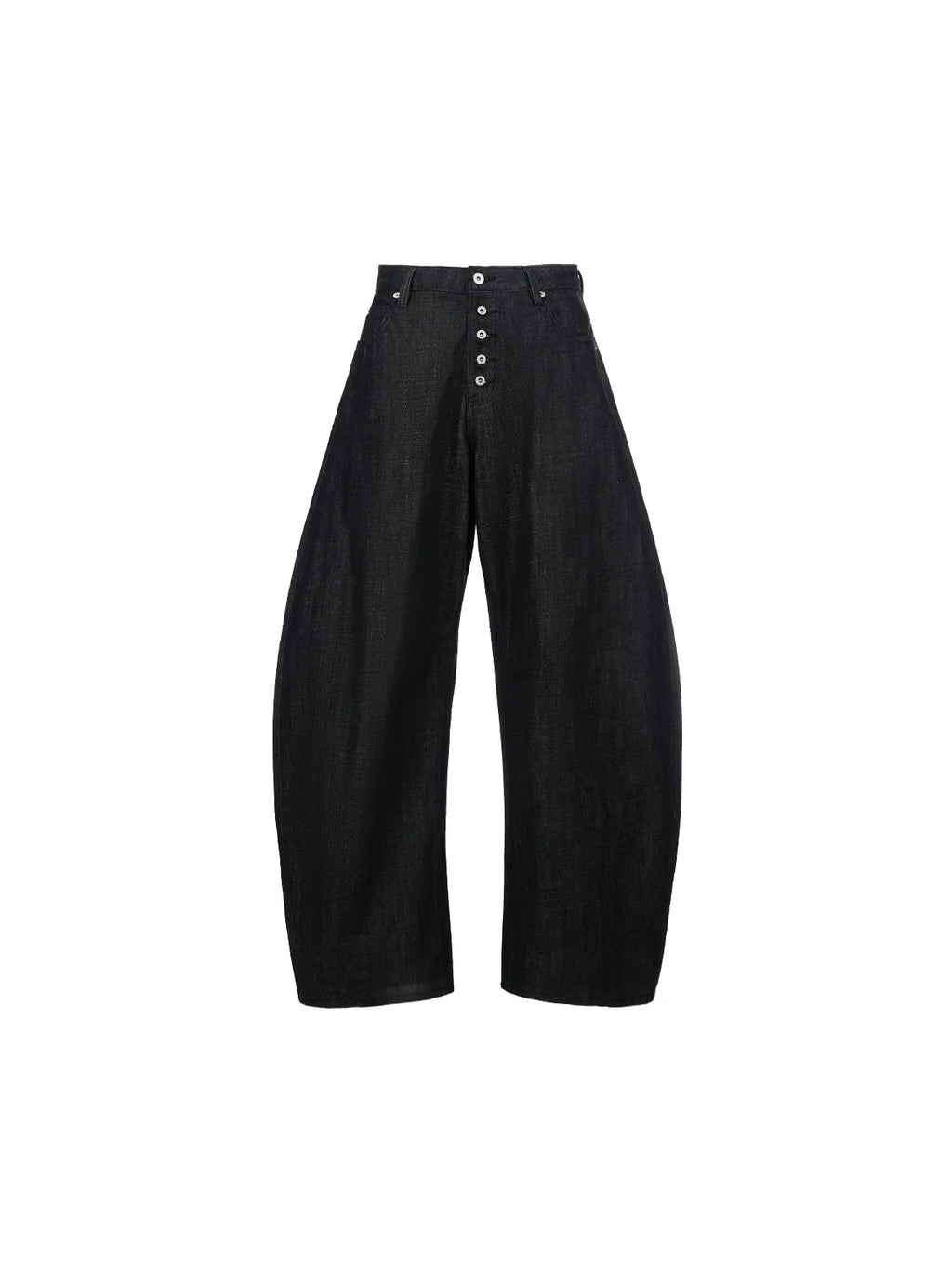 Peoplesense Black Raw Denim Jeans with Button Fly