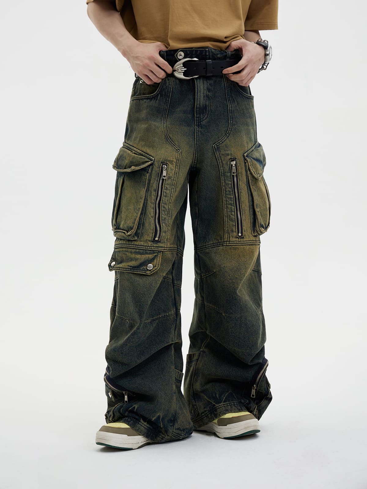 PeopleStyle Vintage Blue Wide Leg Jeans