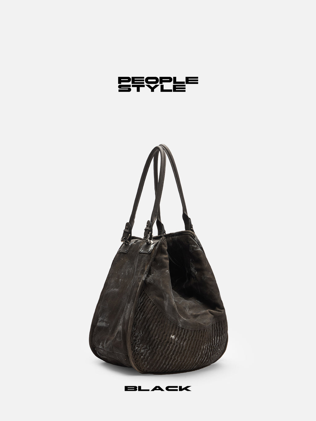 Peoplesense Punk Vintage Dirty Dyed Tote Bag