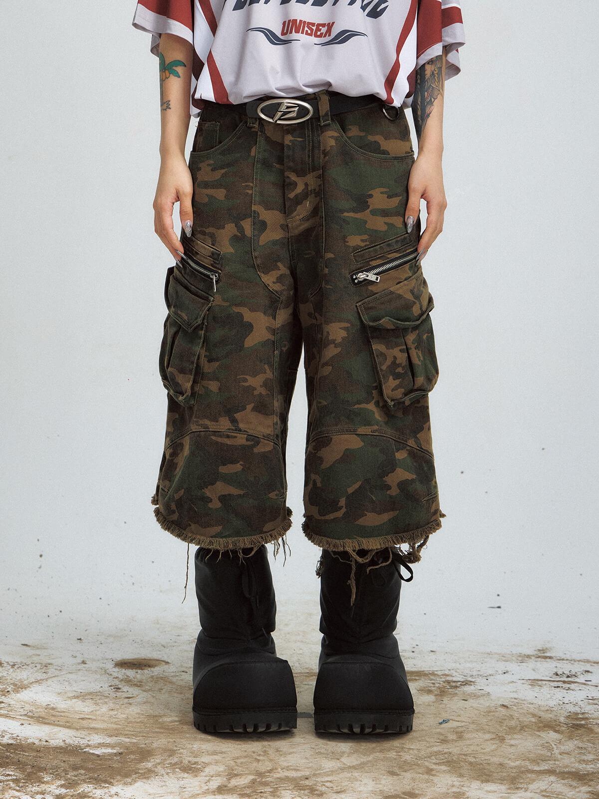 Peoplesense Camo Baggy Cargo Jorts