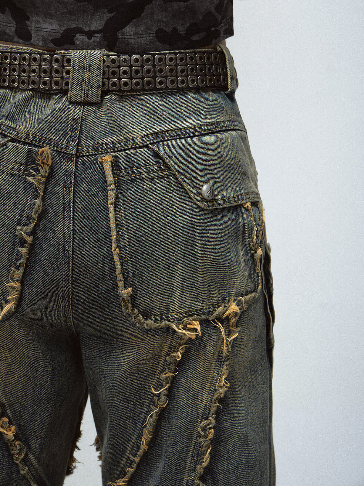 Peoplesense Raw Edge Denim Baggy Jeans – peoplesense