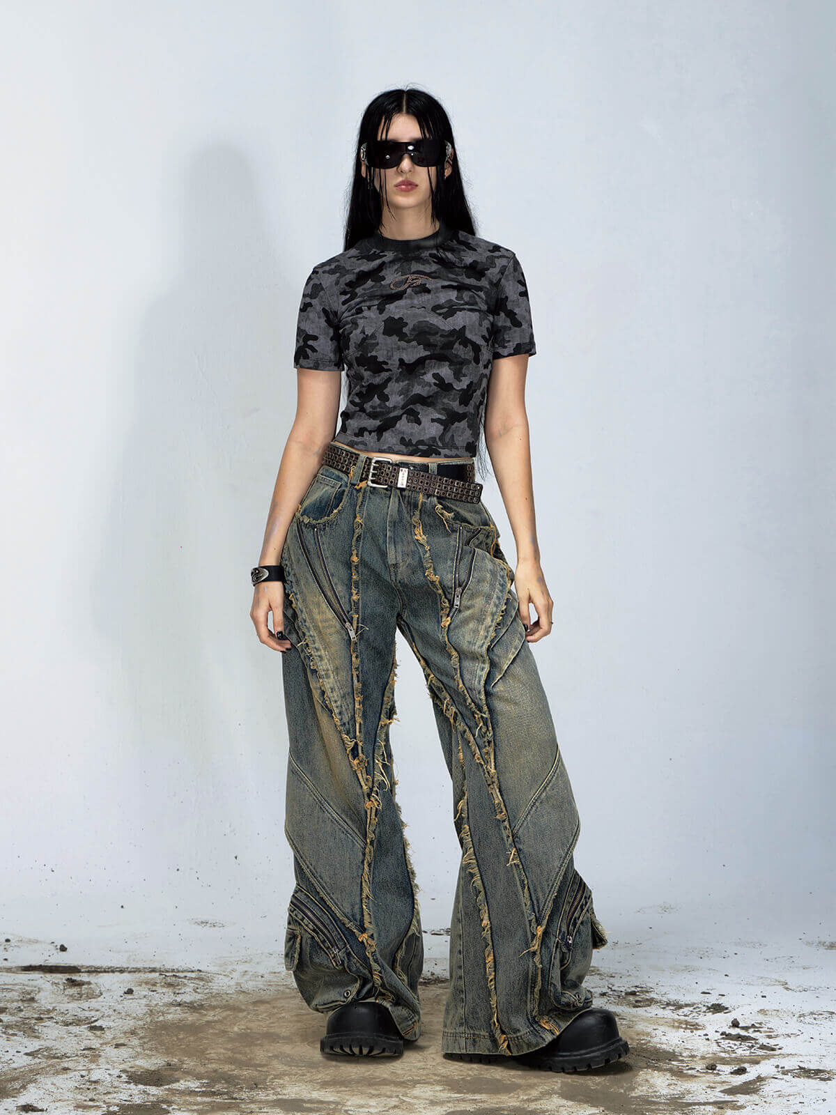 Peoplesense Raw Edge Denim Baggy Jeans – peoplesense