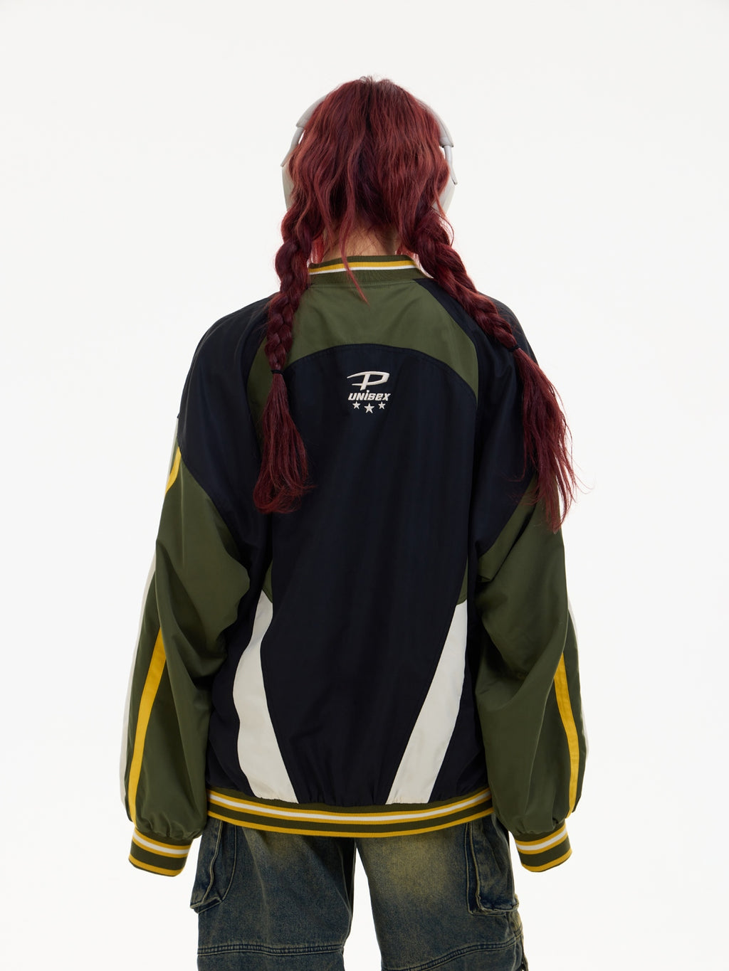 Peoplesense Rugby V-Neck Colorblock Sweatshirt