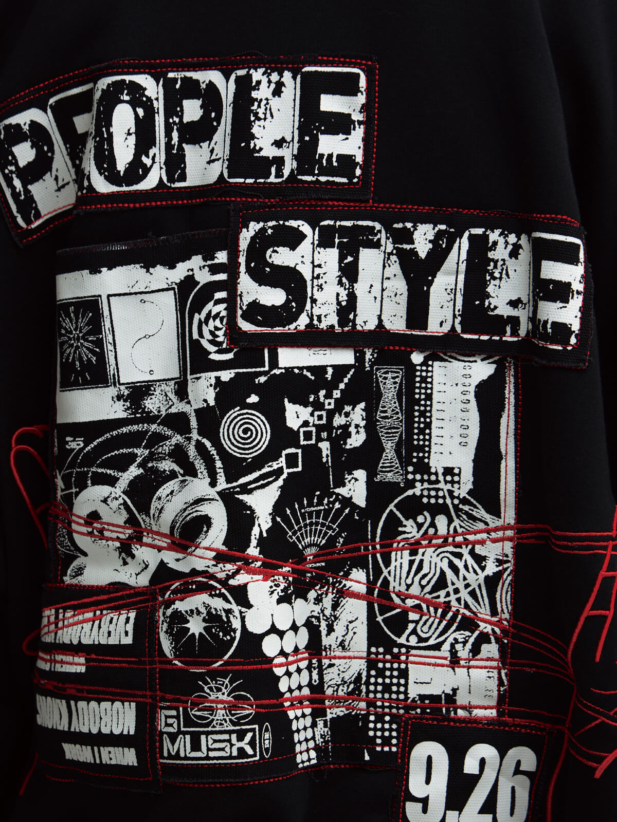 Peoplesense Vintage Embroidered Oversized Hoodie