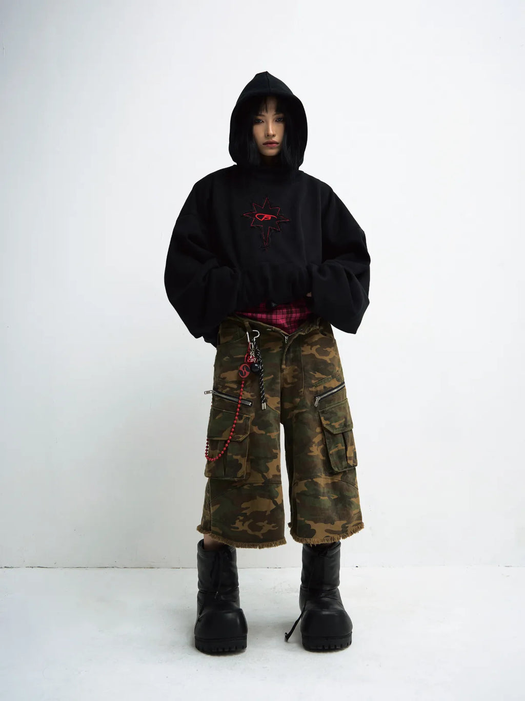 Peoplesense Vintage Embroidered Oversized Hoodie