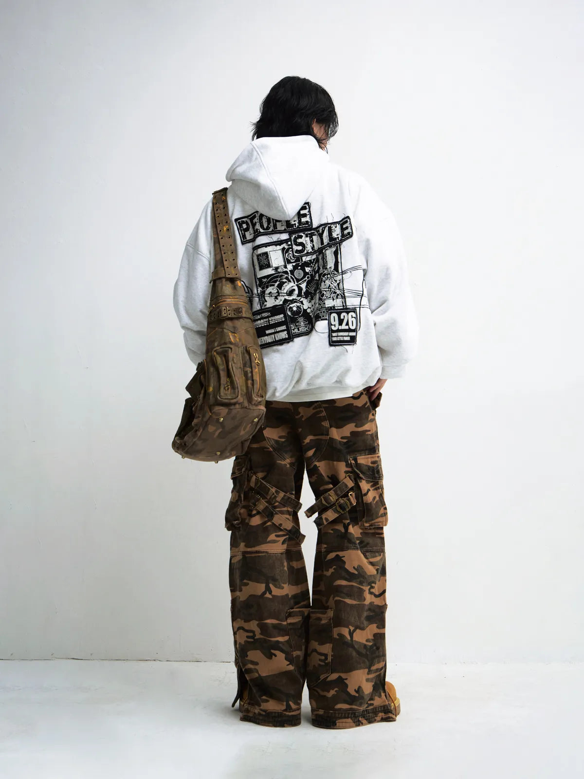 Peoplesense Vintage Embroidered Oversized Hoodie
