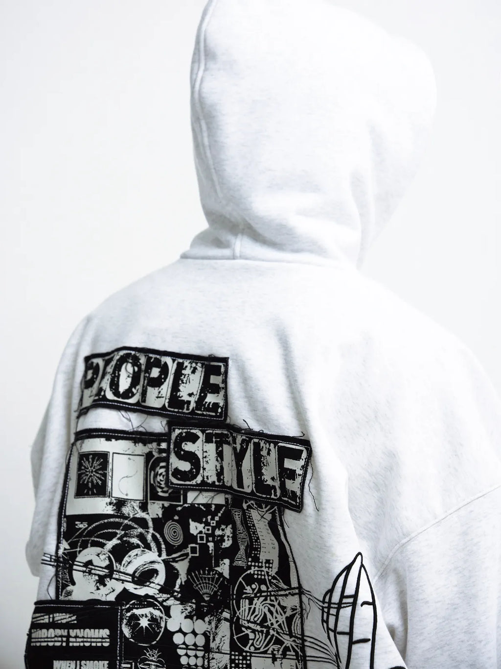 Peoplesense Vintage Embroidered Oversized Hoodie