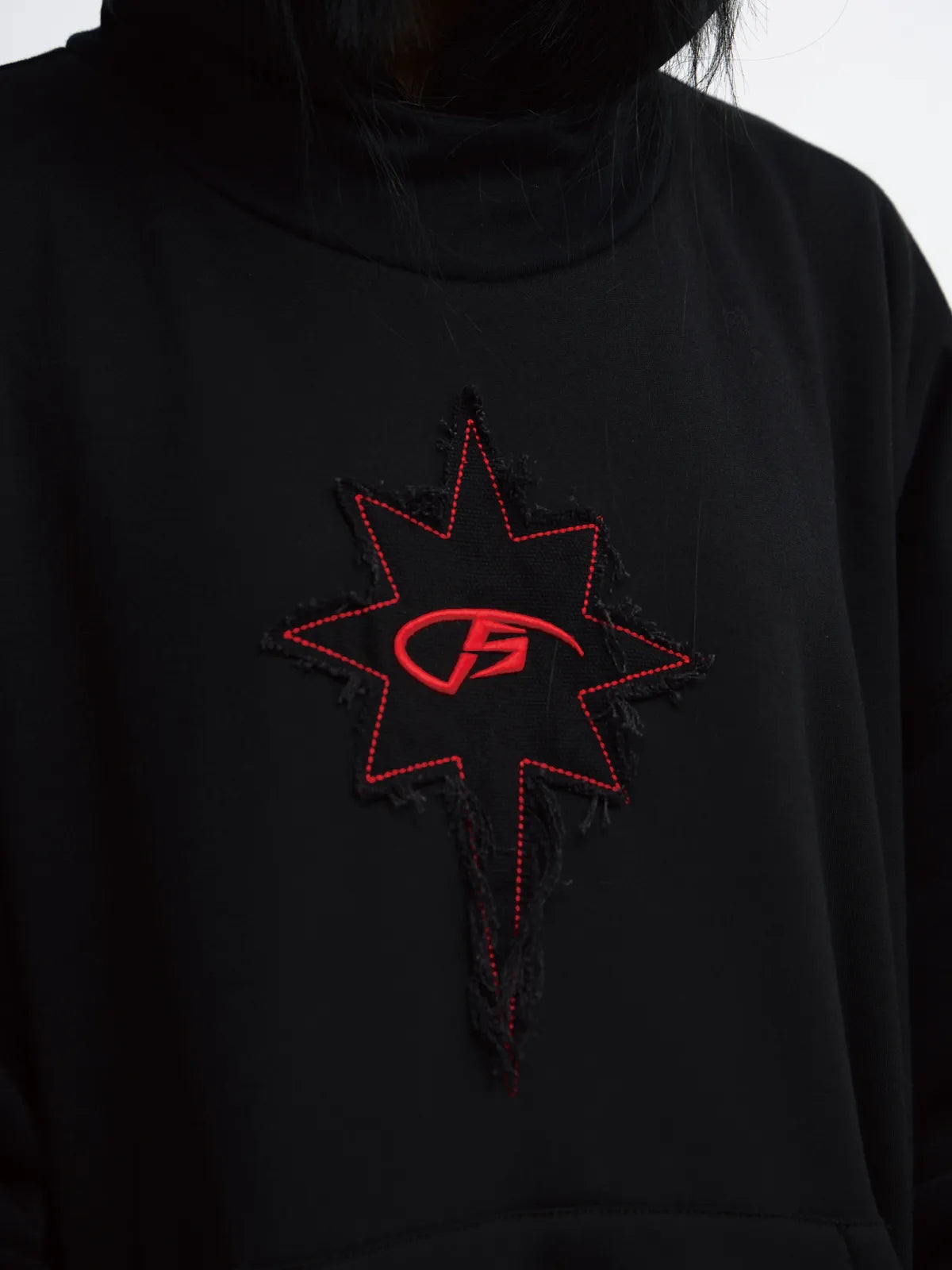 Peoplesense Vintage Embroidered Oversized Hoodie