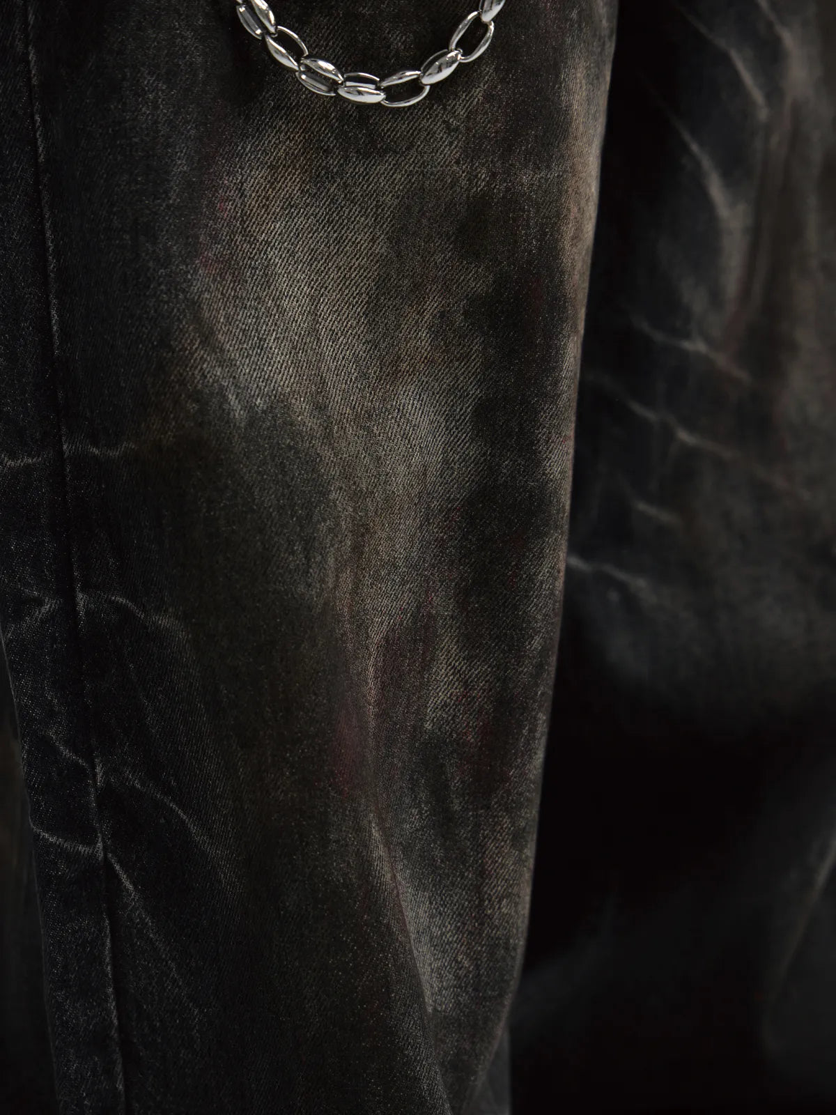 Peoplesense Vintage Washed Black Wide Leg Jeans