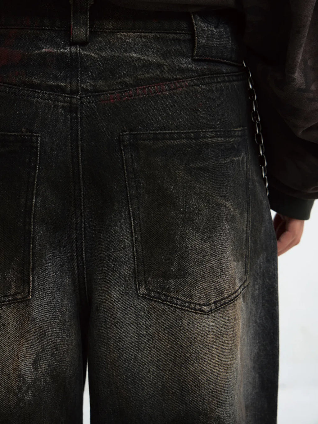 Peoplesense Vintage Washed Black Wide Leg Jeans