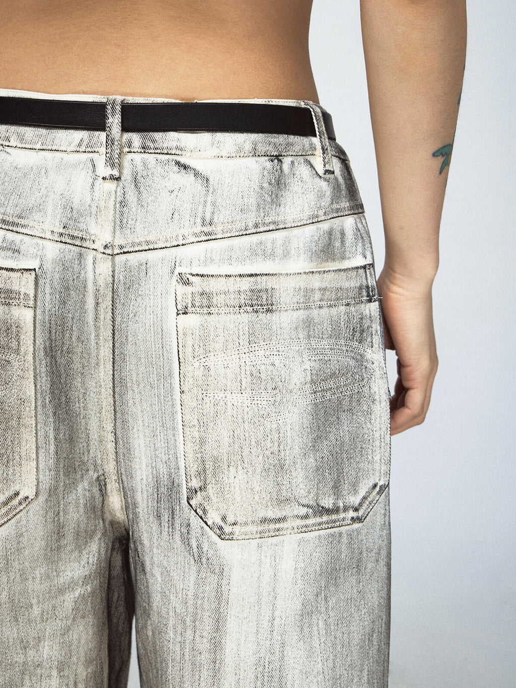 Peoplesense Distressed Dyed Weite Jeans