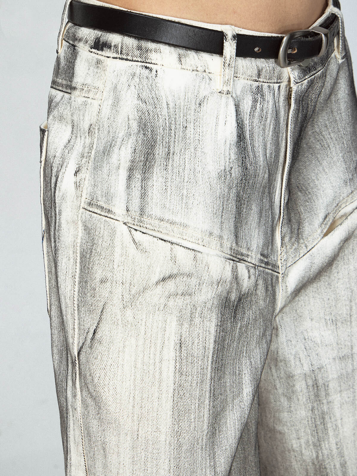 Peoplesense Distressed Dyed Weite Jeans